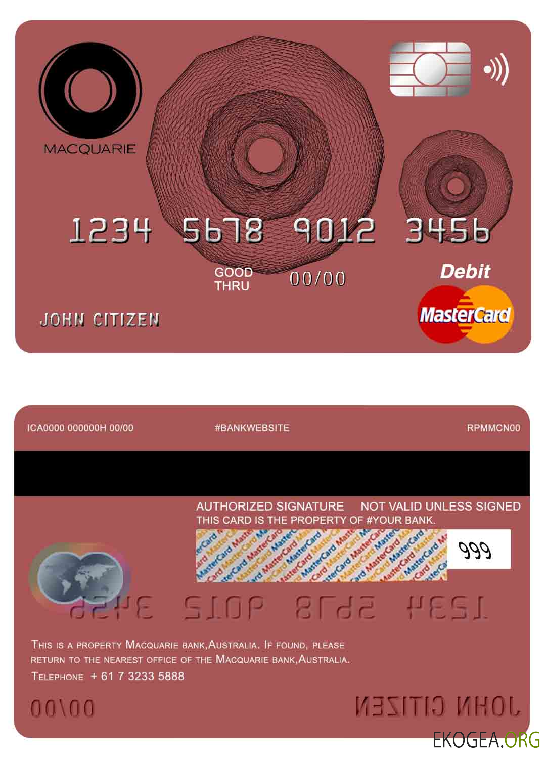 Australie Mastercard de la banque Macquarie